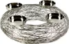 Advents Kranz Edelstahl silber modern 37cm 4 Kerzen Halter Produktbild-Vorschau 1