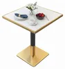 Kondela Jídelní bistro stůl Preston 70x70 cm - bílý mramor Náhled obrázku produktu 3