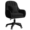 A black office chair with a pillow on a white background. Voir les images du produit