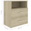 vidaXL Nočné stolíky 2 ks Dub Sonoma 50x32x60 cm Náhľad obrázku produktu 8
