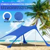 TolleTour Strandmuschel Elasthan mit Tragetasche Sonnendach Produktbild-Vorschau 5