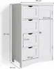 Badschrank Vicco Bianco Weiß 55 x 81 cm, Model 31128 Produktbild-Vorschau 3