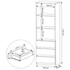 Framire Bücherregal Büroregal mit 3 Schubladen und 3 Produktbild-Vorschau 4