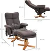 HOMCOM Relaxsessel Massagesessel mit Fußhocker Produktbild-Vorschau 3