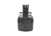 A black power tool battery pack is shown from the front on a white background. Podgląd zdjęcia produktu