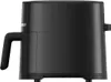 A side view of a black air fryer on a white background. Produktbild-Vorschau