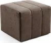 LIKMA Pouf, Hocker Braun 46x35x46 cm, 3D-Effekt Velvet Produktbild-Vorschau 1