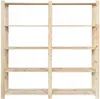 STOLMAK Drevený regál 170x170x38 cm, 5 políc, masívna Náhľad obrázku produktu 3