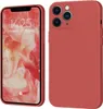 A product shot of a red iPhone case shown from the front and back, with the phone screen visible on the left. Produktbild-Vorschau