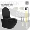 LuxeBath WC sospeso senza bordo, nero, lungo, a filo Anteprima dell’immagine prodotto 6
