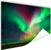 MuchoWow® Poster Nordlicht - Island - Rot - Grün 120x80 cm Produktbild-Vorschau 1