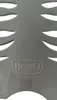 Close-up of a gray laundry basket with a logo. Voir les images du produit