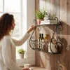 DanDiBo Kräuterregal Kücheregal Balkonregal Wand Metall Produktbild-Vorschau 3