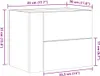 vidaXL Nástenný nočný stolík čierny 45x30x35 cm Náhľad obrázku produktu 6