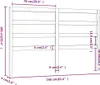 The Living Store Kopfteil Schwarz 166x4x100 cm Massivholz Produktbild-Vorschau 7