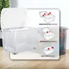 2x 60L Aufbewahrungsbox mit Deckel und Rollen große Box Produktbild-Vorschau 4