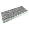 A single cabin air filter with a light green frame and a gray filter element. Produktbild-Vorschau