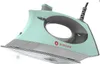 A mint and gray Singer steam iron is shown from a low angle against a white background. Produktbild-Vorschau
