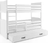 Kinderhochbett mit Zustellbett ohne Matratzen 80x190 FERGUS Produktbild-Vorschau 2