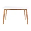 Esstisch >Vojens< in Weiss, MDF - 70x75x120cm (BxHxT) Produktbild-Vorschau 3