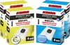 Two sets of vacuum cleaner bags are displayed side-by-side, one yellow and one blue. Náhľad obrázku produktu