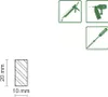 FN Neuhofer Flachleiste 95 cm 20 x 10 mm Buche Produktbild-Vorschau 2