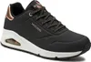 A single black Skechers sneaker with rose gold accents is shown against a white background. Náhled obrázku produktu