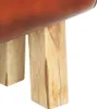 Banc Turnbock-Design 160cm brun cuir véritable bois massif Voir les images du produit 11