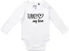 Huuraa Baby Body Turkey my love 68 White  Baumwolle Produktbild-Vorschau 1