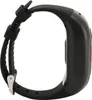 Side view of a black SOS 4G emergency bracelet with a silver buckle and a red button. Náhľad obrázku produktu