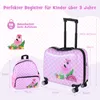 COSTWAY 2tlg Kinderkoffer + Rucksack, 12"+18" Kindertrolley Produktbild-Vorschau 3