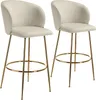 Two bar stools with cream upholstery and gold legs are shown against a white background. Produktbild-Vorschau