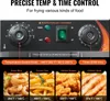 Close-up of the control panel of a commercial deep fryer, with images of fried foods below. Náhľad obrázku produktu
