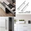 12 Stück Schrankgriffe Silber, Möbelgriffe 128mm Silberne T Produktbild-Vorschau 3