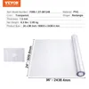 A transparent PVC sheet rolled up and laid out flat, with dimensions indicated. Podgląd zdjęcia produktu