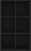 vidaXL Knihovna/bočník černá 66x30x98 cm Materiál na bázi Náhled obrázku produktu 6