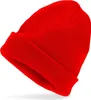 Rote Strickmütze Beanie uni in Wolloptik 80er Jahre Stil Produktbild-Vorschau 1