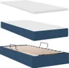 Aufbewahrungsbett mit Matratze Blau 100 x 200 cm Polyester Produktbild-Vorschau 8