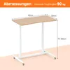 COSTWAY Bureau en forme de C avec roulettes, hauteur Voir les images du produit 3
