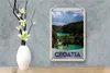 Blechschild Reise 12x18cm Kroatien Meer Natur Urlaub Berge Produktbild-Vorschau 4