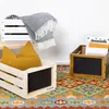 Navaris Holz Schallplatten Kiste mit Kreidetafel - 42,9 x Produktbild-Vorschau 5