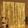 LED Lichtervorhang 3x3m Warmweiß USB mit Fernbedienung 300 Produktbild-Vorschau 4