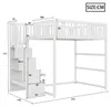 Flieks Etagenbett 140x200cm mit Treppe, Kinderbett mit Produktbild-Vorschau 7