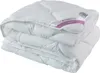 A folded white duvet or comforter is shown against a white background. Produktbild-Vorschau