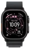 A close-up of an Apple Watch Ultra with a detailed watch face displaying navigation and time information. Voir les images du produit