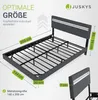 Juskys Schwebebett Lissabon 140 x 200 cm - mit Matratze & Produktbild-Vorschau 3