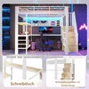 Flieks Etagenbett 140x200cm mit Led, Hochbett Jugendbett Produktbild-Vorschau 8