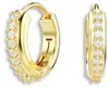 Swarovski Creolen Damen Matrix Swarovski® Zirkonia Gold-Ton Produktbild-Vorschau 2