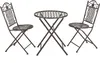 Bistro set 'Biella' 3-dielny skladací kovový tmavozelený Náhľad obrázku produktu 1