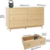 SucceBuy Kommode aus Holz mit 6 Schubladen, Gleitschienen Produktbild-Vorschau 8